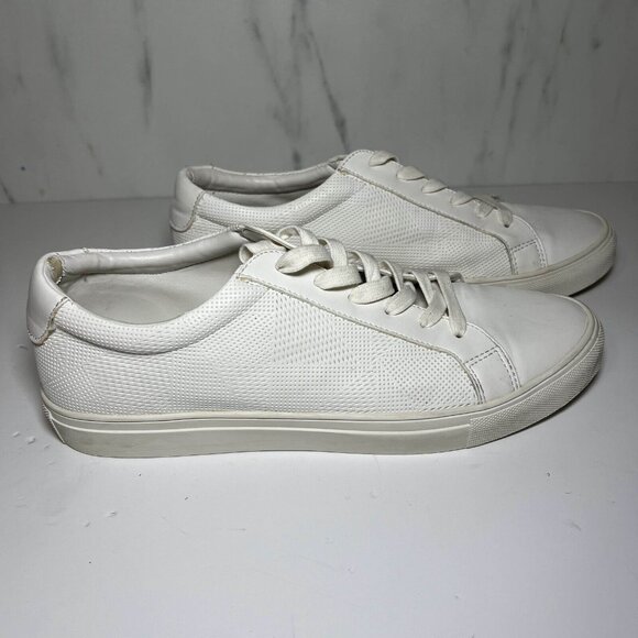 Steven Madden Sneakers Mens Size 12M White Prighton Lace Up Leather Low Top - Picture 4 of 12